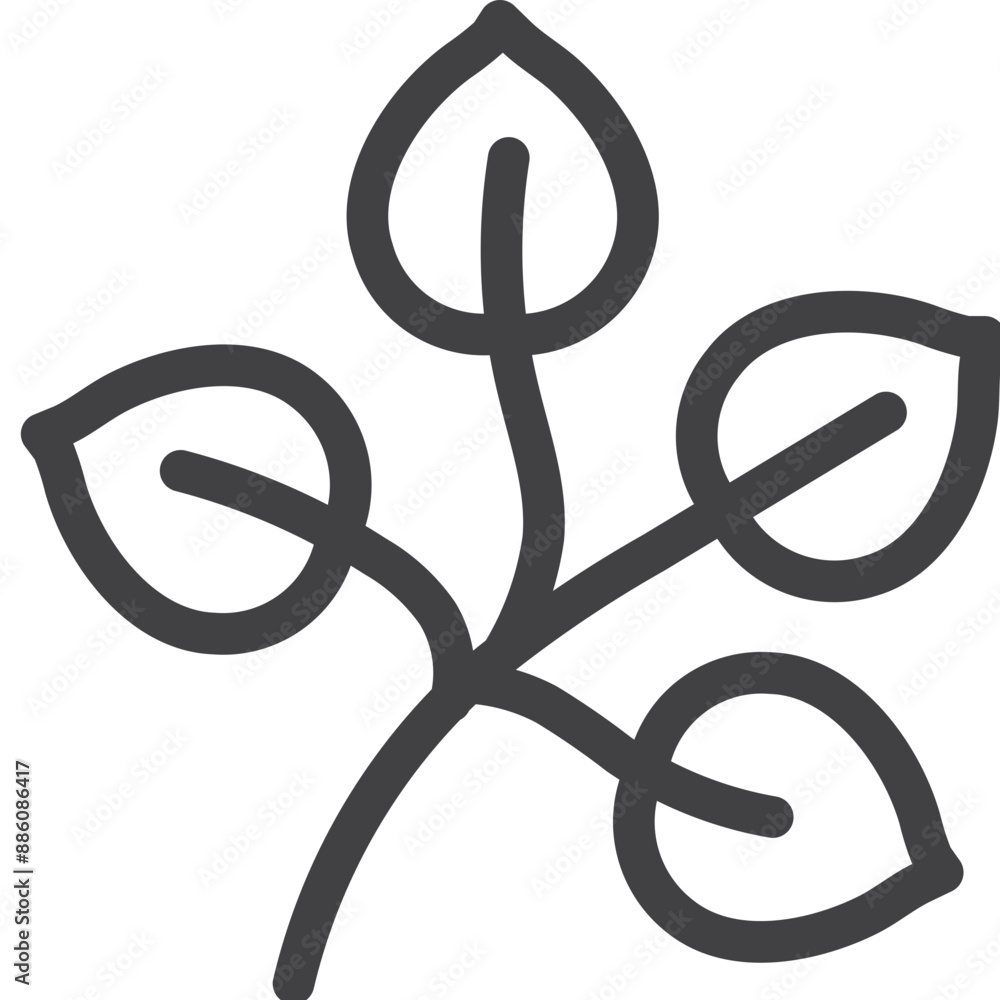 Simple vector waterlily flower outline icon on white background Simple vector waterlily flower outline icon on white background