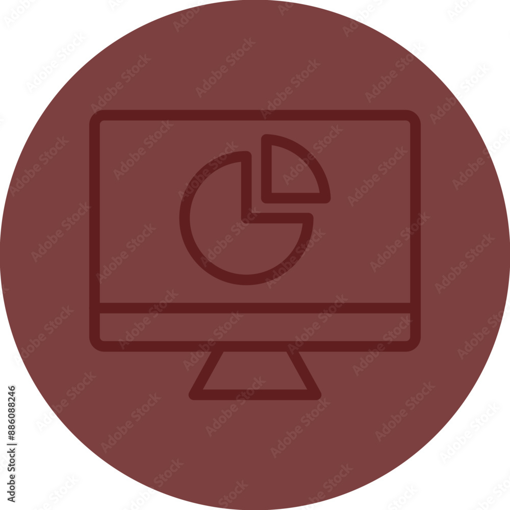 Pie Chart Vector Line Maroon Circle Maroon Pie Chart Vector Line Maroon Circle Maroon