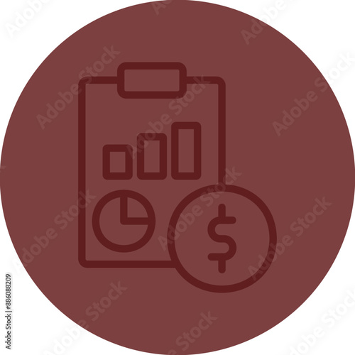 Report Vector Line Maroon Circle Maroon