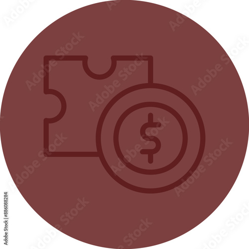 Puzzle Vector Line Maroon Circle Maroon