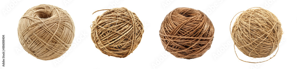 Four Balls of Twine isolated on white or transparent background Four Balls of Twine isolated on white or transparent background