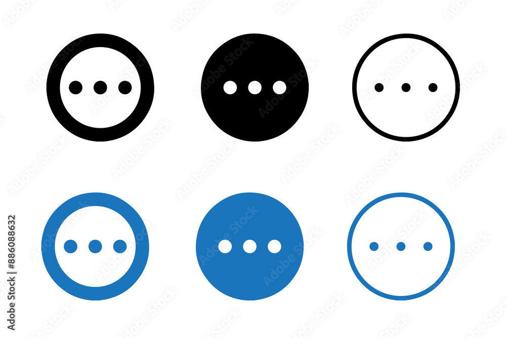 see more detail icon - more details button, push to get more icon dots symbol, three points in circle with filled, thin line, outline and stroke style for apps and website
see more detail icon - more details button, push to get more icon dots symbol, three points in circle with filled, thin line, outline and stroke style for apps and website