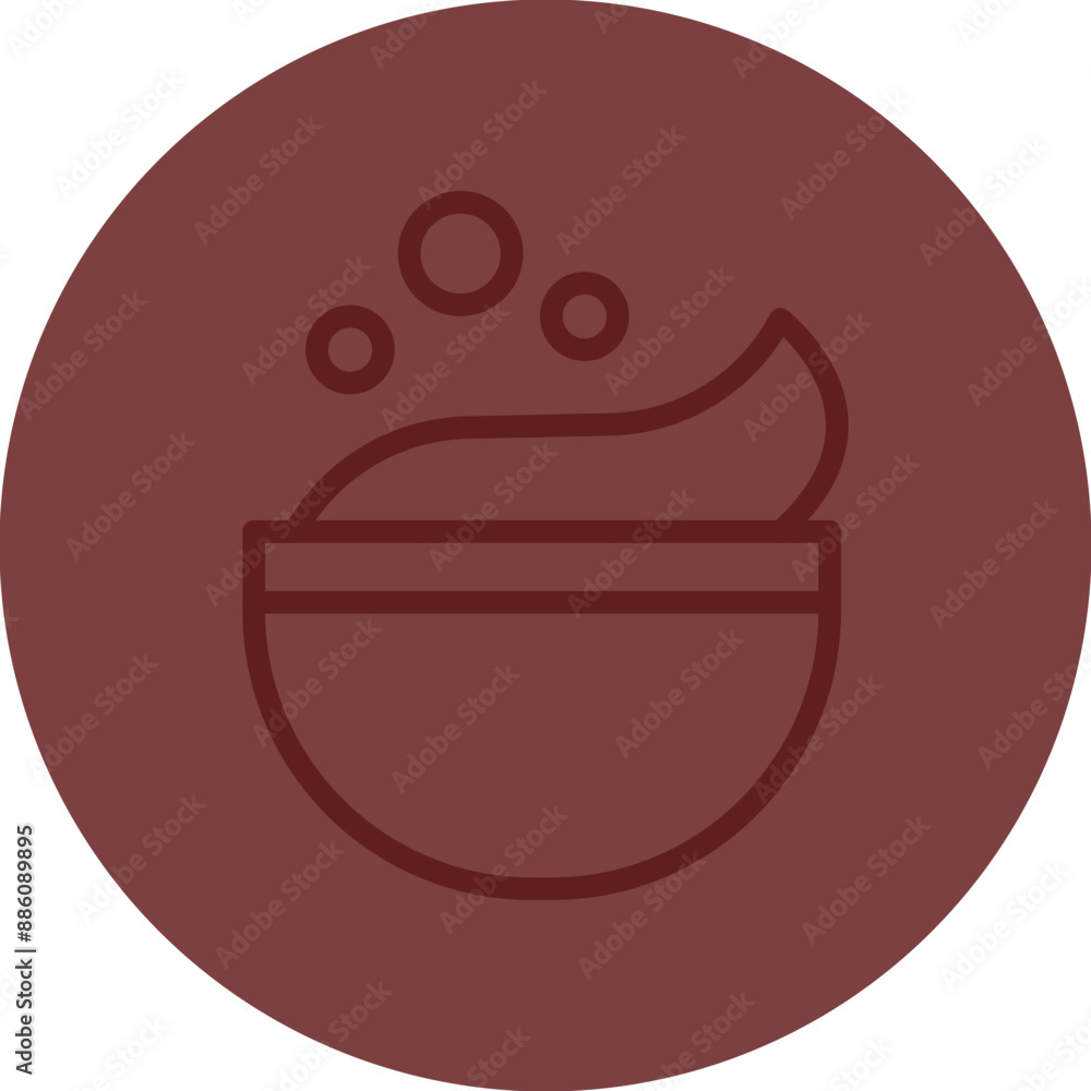 Skin Care Vector Line Maroon Circle Maroon Skin Care Vector Line Maroon Circle Maroon