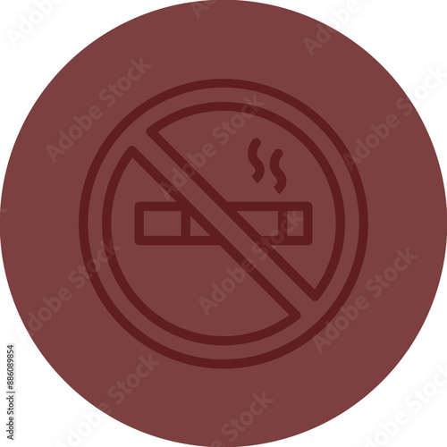 Free Download No Smoking Vector Line Maroon Circle Maroon - GFXLoad