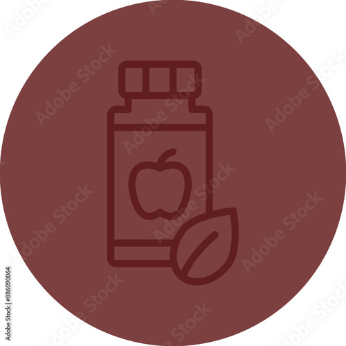 Supplements Vector Line Maroon Circle Maroon