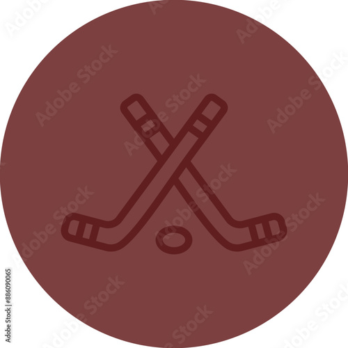 Photography Hockey Vector Line Maroon Circle Maroon