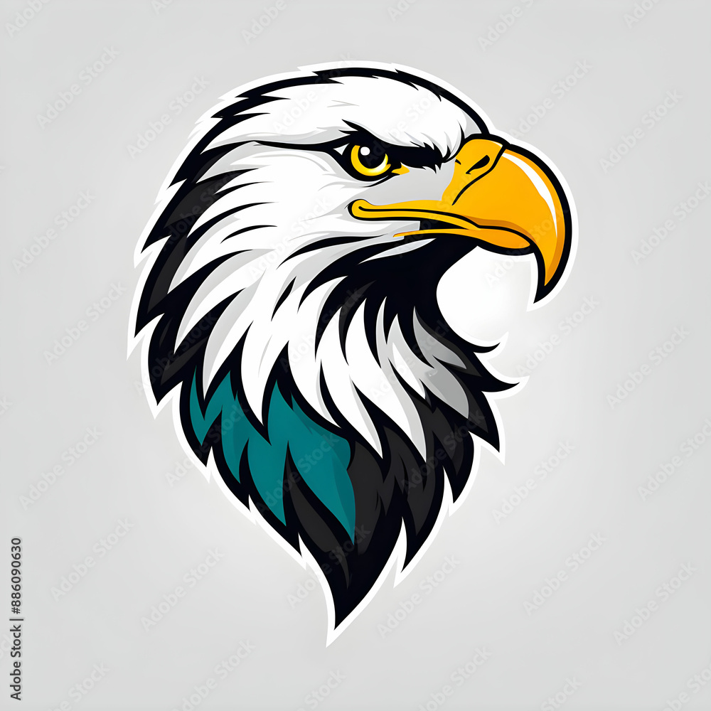 Fototapeta premium eagle head mascot vector logo