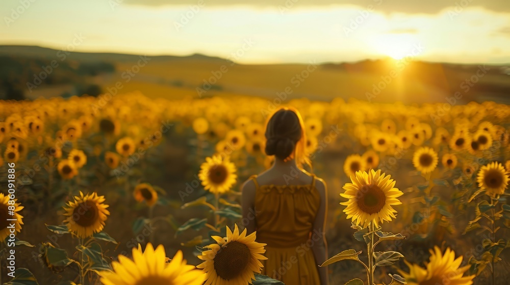 Sunflower field in summer or autumn Sunflower field in summer or autumn