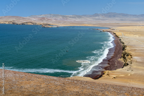 Desert Oasis. Paracas National Reserve: Where Desert Meets Sea