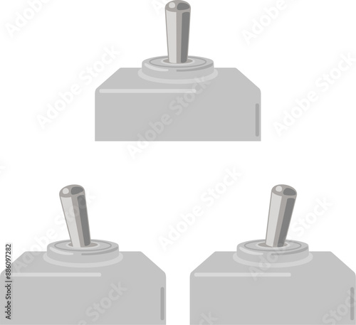トグルスイッチのイラストセット