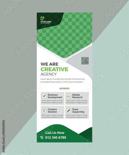 Corporate business roll-up banner design template