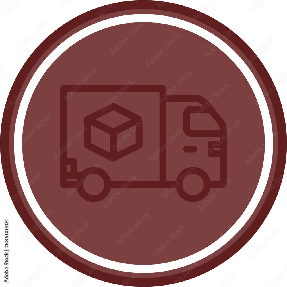 Logistics Vector Line Double Circle Maroon Logistics Vector Line Double Circle Maroon