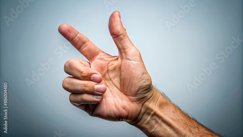 A worn, relaxed hand with fingers forming an 