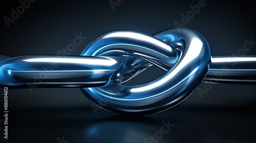 A silver knot representing endless hope shining softly