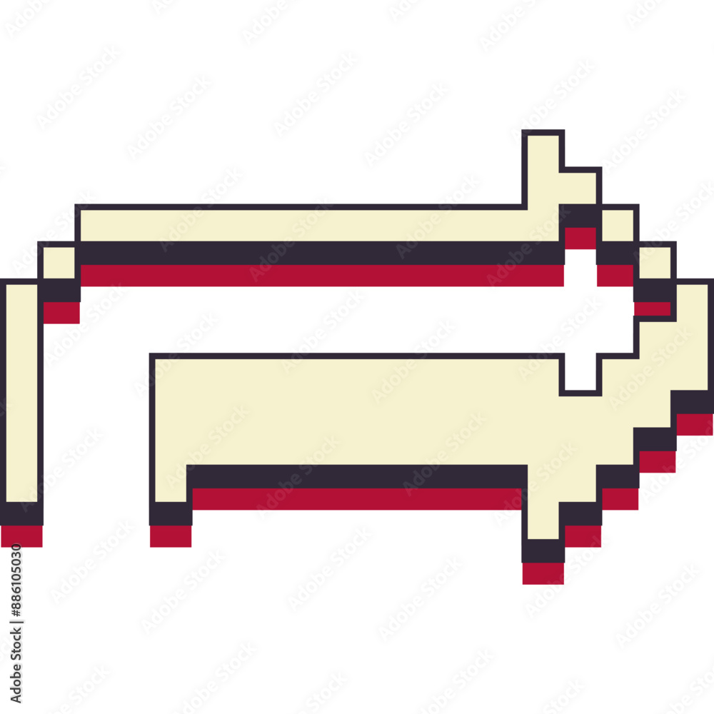 Fototapeta premium Retro Pixel Arrow