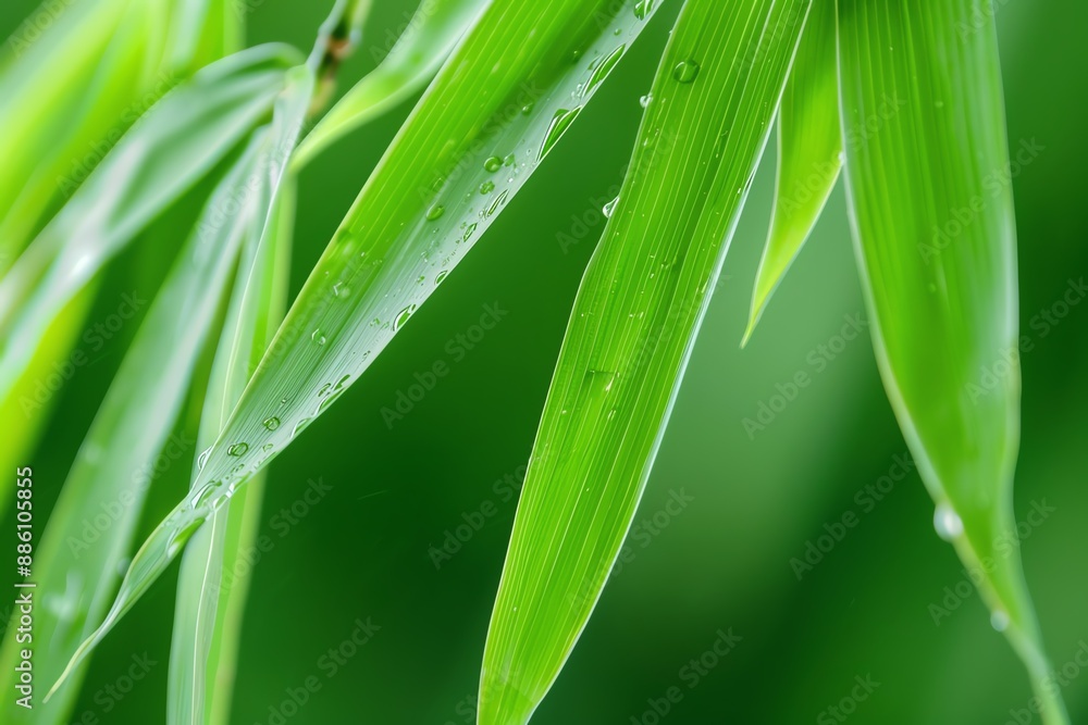 Close-up of a bamboo leaf Close-up of a bamboo leaf