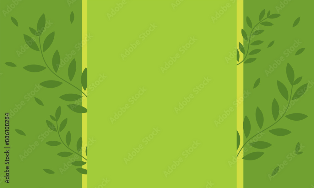 Naklejka premium Green tree vine and green background design