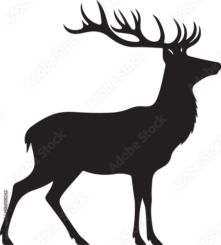 a black deer vector