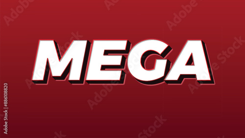 Wallpaper Mural Editable red 3D realistic bold cartoon and comic modern lettering typography font or text effect style Torontodigital.ca