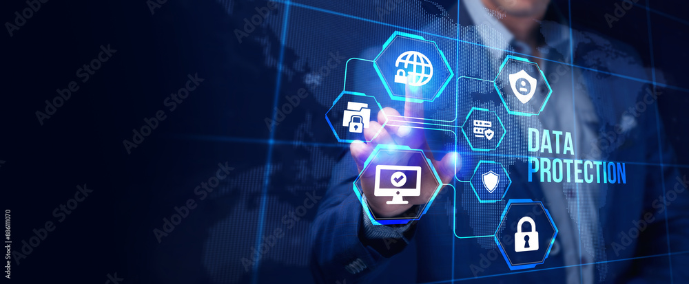Cyber security data protection business technology privacy concept. Cyber security data protection business technology privacy concept.