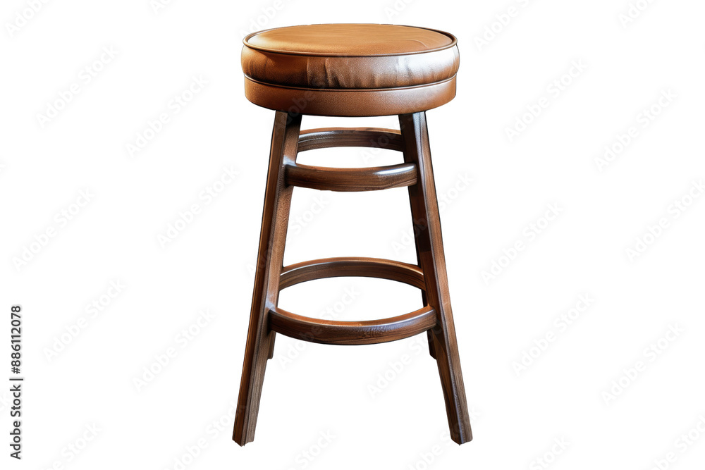A tall bar stool isolated on transparent background A tall bar stool isolated on transparent background