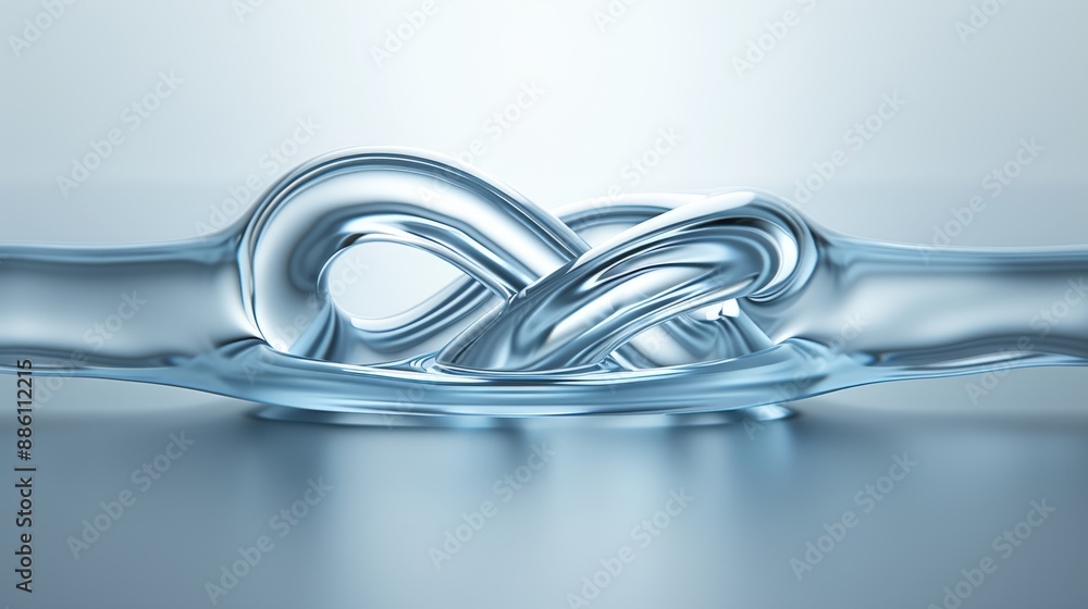 A knot formed by flowing water symbolizing hope and tranquility A knot formed by flowing water symbolizing hope and tranquility