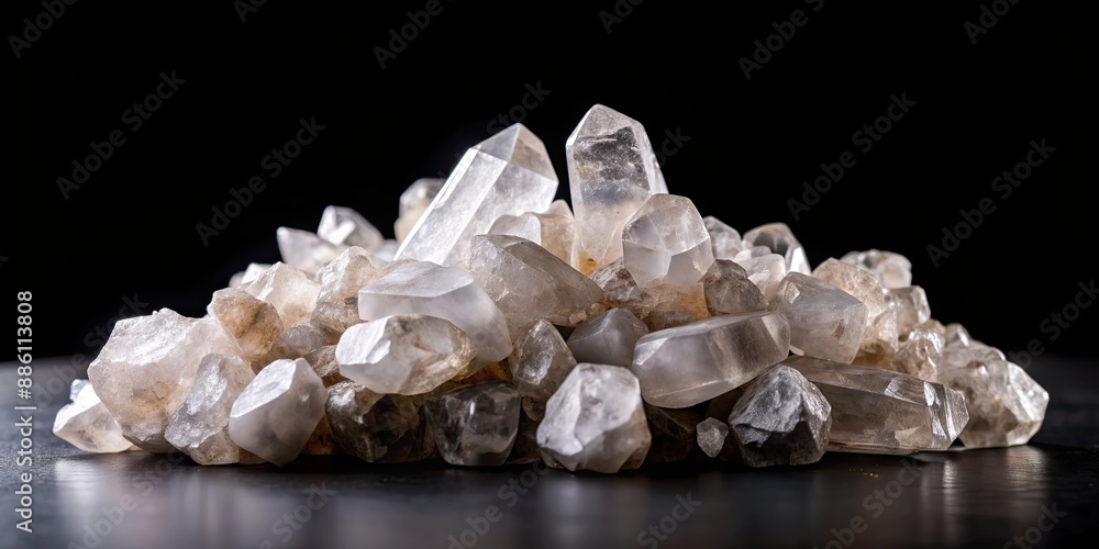 Stacked unpolished quartz rocks against black background, quartz, rocks, stones, vertical, texture, rough, natural Stacked unpolished quartz rocks against black background, quartz, rocks, stones, vertical, texture, rough, natural