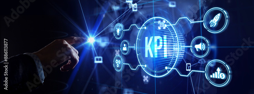 KPI Key Performance Indicator for Business Concept. Business, Technology, Internet and network concept.
