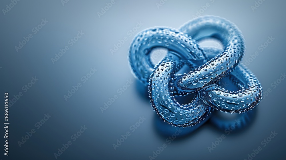 Obraz premium A knot formed by shimmering raindrops symbolizing hope and purity