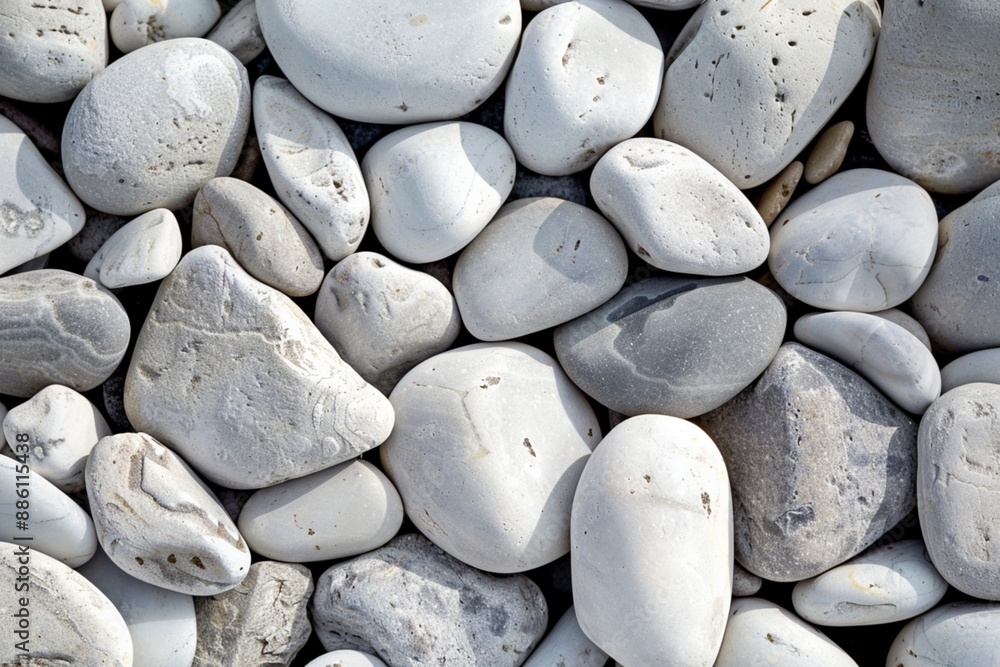 Seamless pattern - repeatable texture of white and gray pebbles
Seamless pattern - repeatable texture of white and gray pebbles