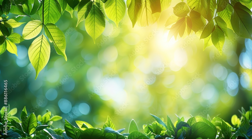 green leaves and sun rays green leaves and sun rays