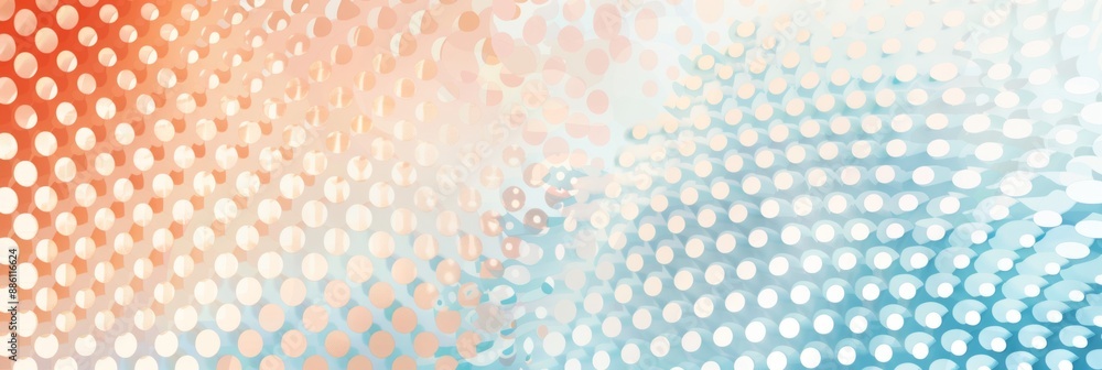 An abstract banner with a gradient of orange and blue, featuring white dotted patterns An abstract banner with a gradient of orange and blue, featuring white dotted patterns