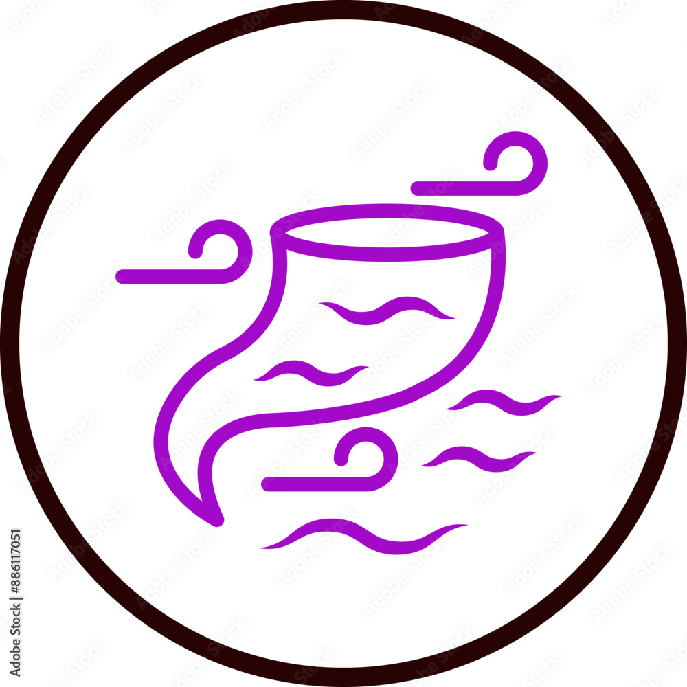 Dust Storm Vector Line Purple Circle Black Dust Storm Vector Line Purple Circle Black
