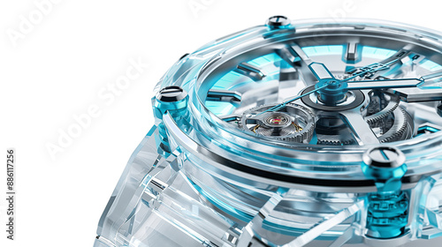 Luxury watch, transparent background,