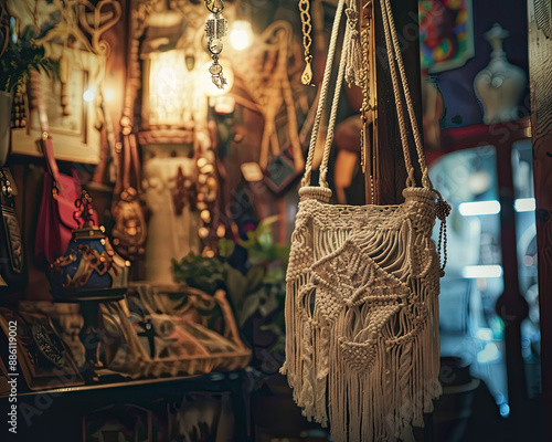 hemian Macrame Bag in Nostalgic Boutique photo