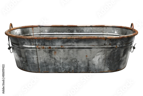 Agricultural watering trough isolated on transparent background