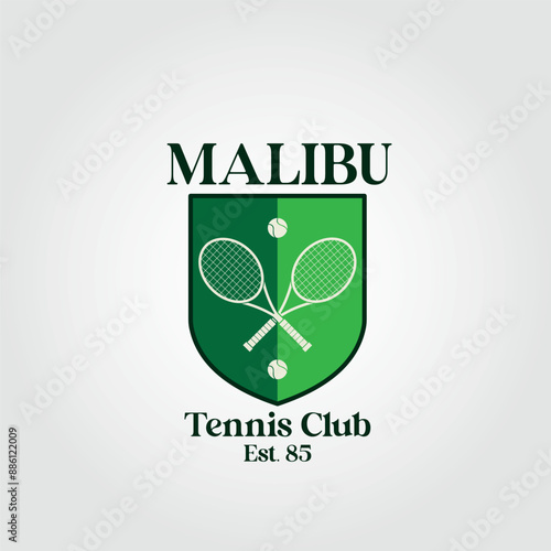 Tennis Club Logo Design - Sport and Game Emblem