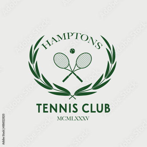 Tennis Club Logo Design - Athletic Club Emblem