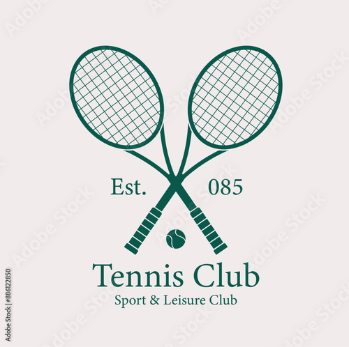 Tennis Club Logo Design - Athletic Club Emblem