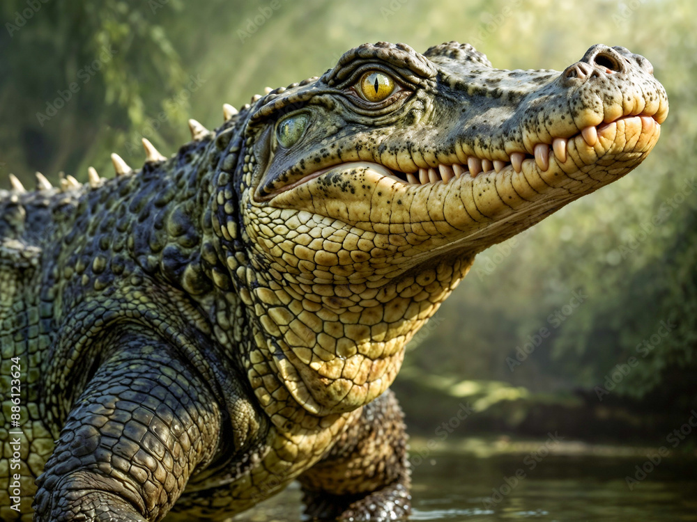 Fototapeta premium close up of a crocodile