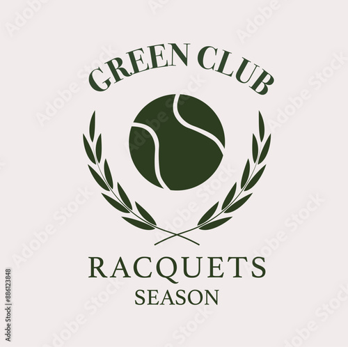 Tennis Club Logo Design - Sport and Fitness Emblem