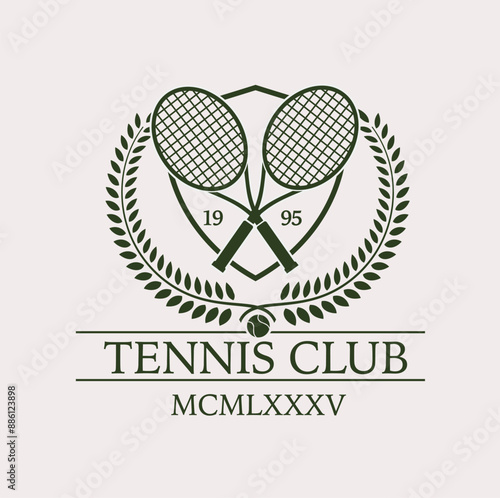 Tennis Club Logo Design - Sport and Fitness Emblem