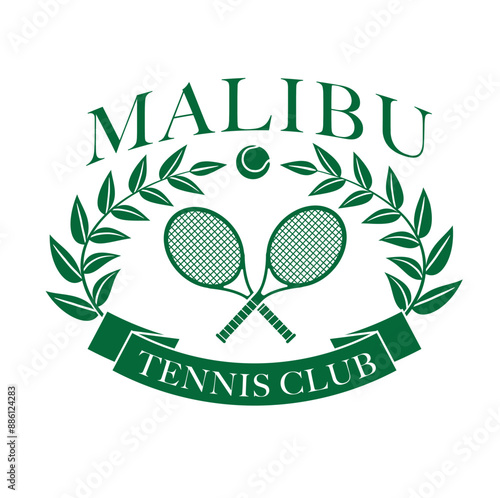 Tennis Club Logo Design - Sport and Recreation Emblem
