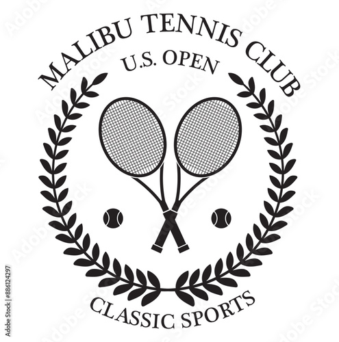 Tennis Club Logo Design - Sport and Recreation Emblem