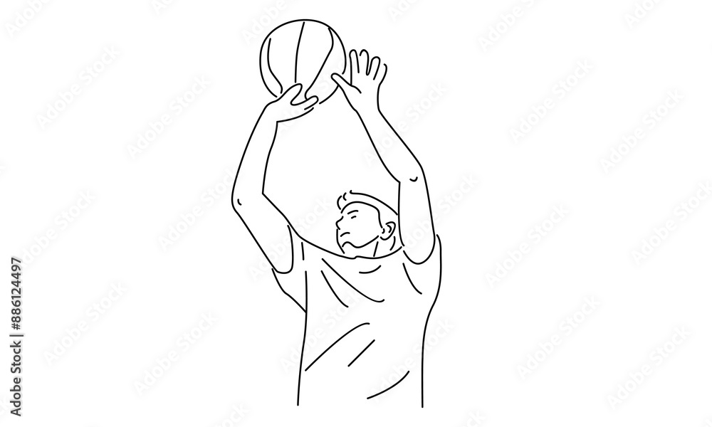 line art of basketball player illustration line art of basketball player illustration