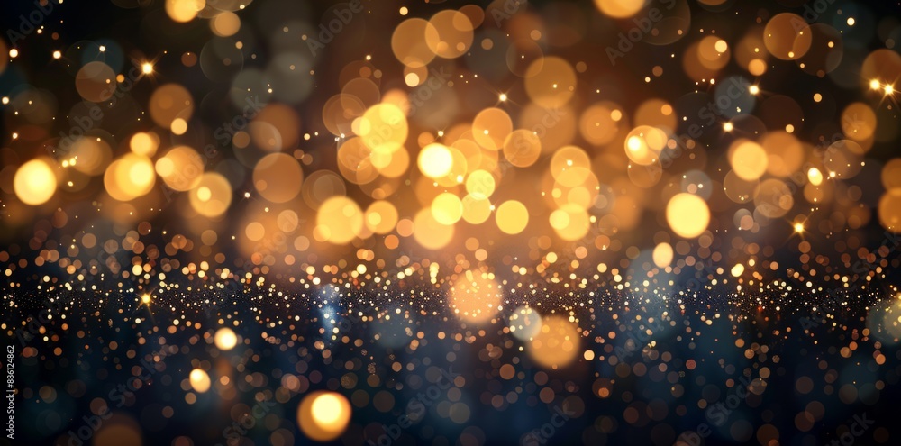 Abstract glowing light effect with bokeh and stars. Abstract glowing light effect with bokeh and stars.