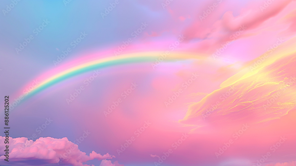 the graceful arc of a rainbow stretching across the sky after a summer storm, its vibrant colors a symbol of hope and renewal in nature's ever-changing tapestry. the graceful arc of a rainbow stretching across the sky after a summer storm, its vibrant colors a symbol of hope and renewal in nature's ever-changing tapestry.