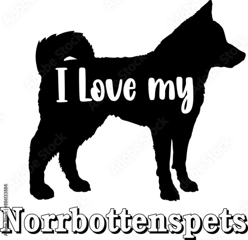 Wallpaper Mural Norrbottenspets I love my dog Dog silhouette dog breeds logo dog monogram vector
 Torontodigital.ca