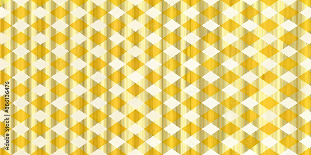 Yellow Gingham seamless pattern with rhombus and squares texture for various textile products, yellow, gingham, seamless Yellow Gingham seamless pattern with rhombus and squares texture for various textile products, yellow, gingham, seamless