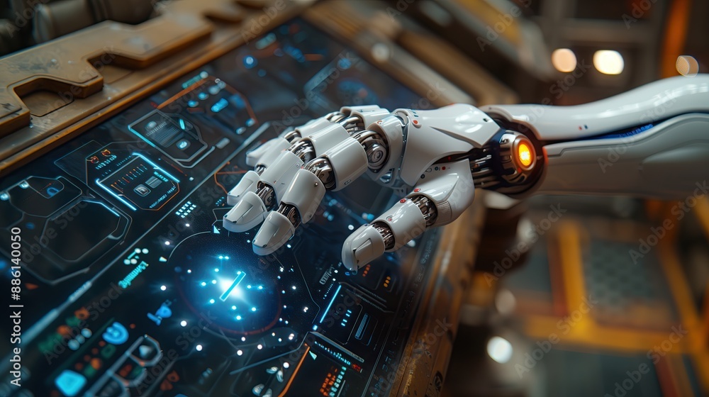 Fototapeta premium hand robot of the future